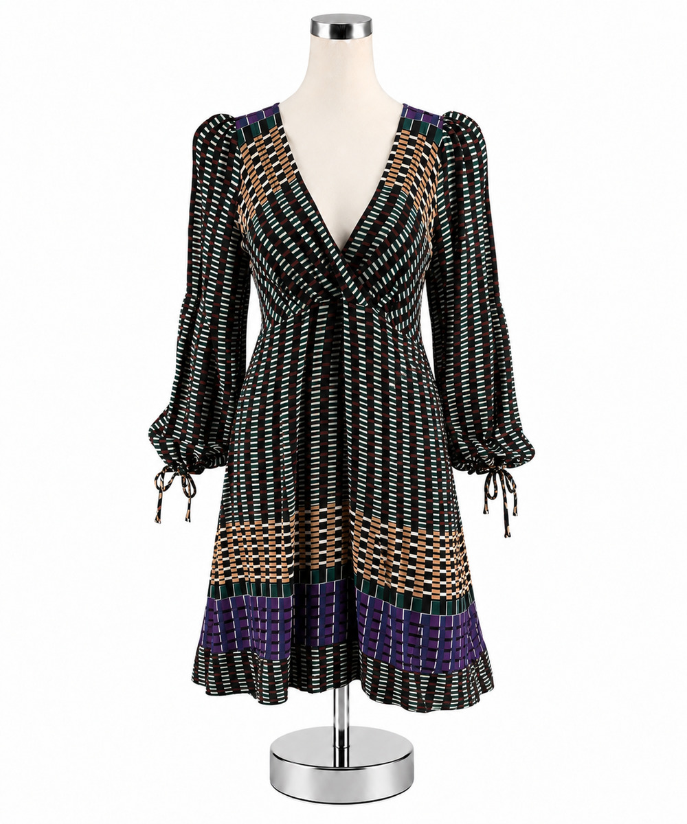 Maeve by Anthropologie Lida Geometric Print Midi Dress Size 0